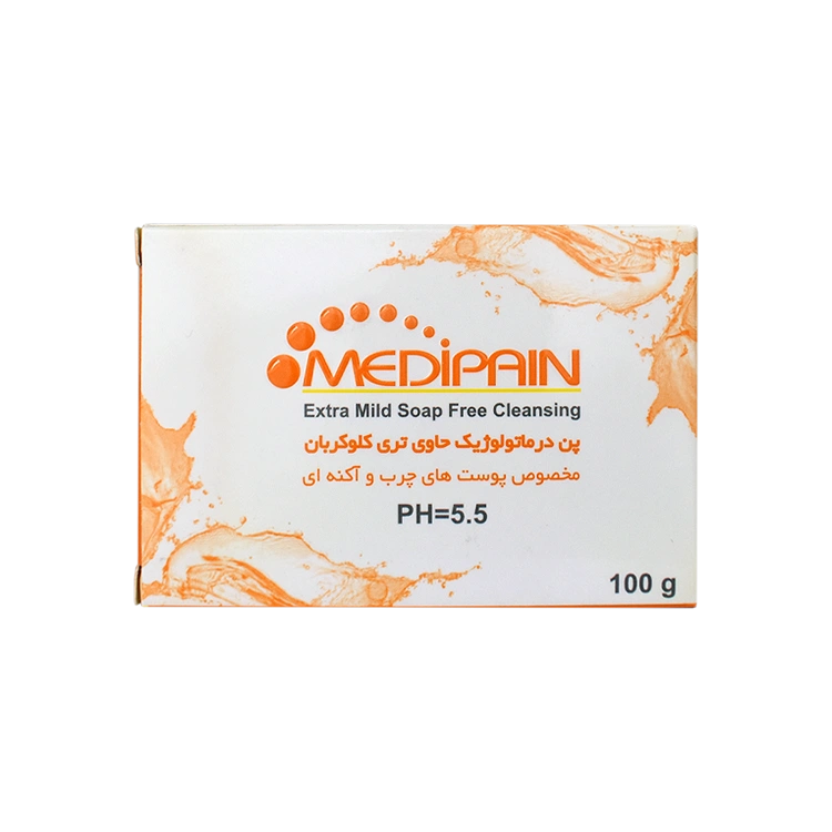 پن شوینده درماتولوژیک آنتی باکتریال تری کلوکربان 1 درصد مدیپن وزن 100 گرم