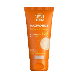 کرم ضد آفتاب رنگی طبیعی پوست های مختلط و چرب مکس پروتکت نئودرم SPF50 حجم 50 میلی لیتر