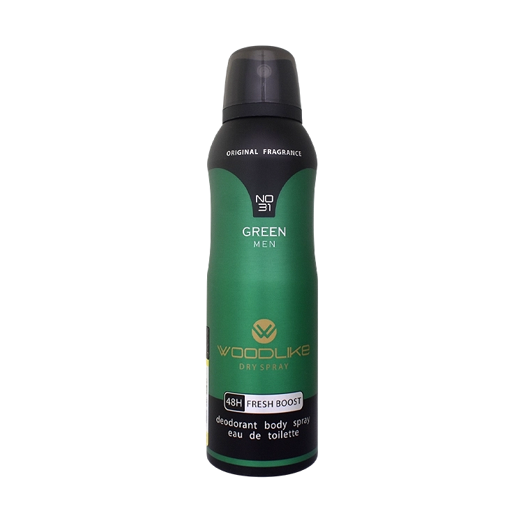 اسپری بدن مردانه وودلایک مدل Green حجم 200 میلی لیتر
