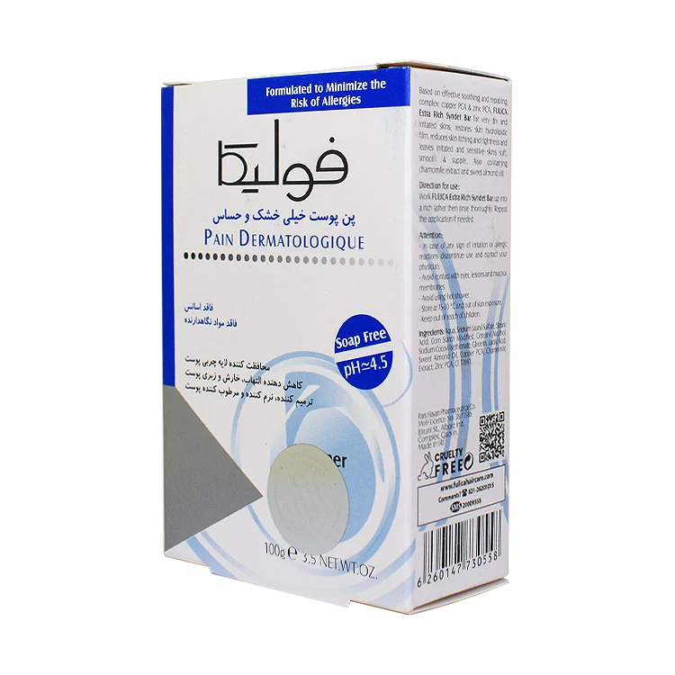 پن رطوبت رسان پوست های خشک و حساس فولیکا وزن 100 گرم