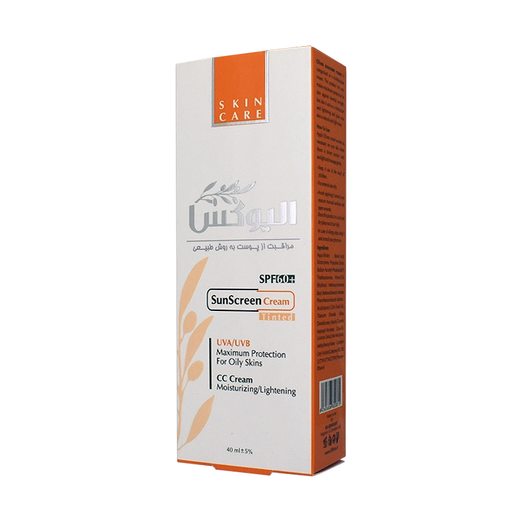 قیمت کرم ضد آفتاب سی سی رنگی پوست چرب الیوکس SPF60 حجم 50 میلی لیتر