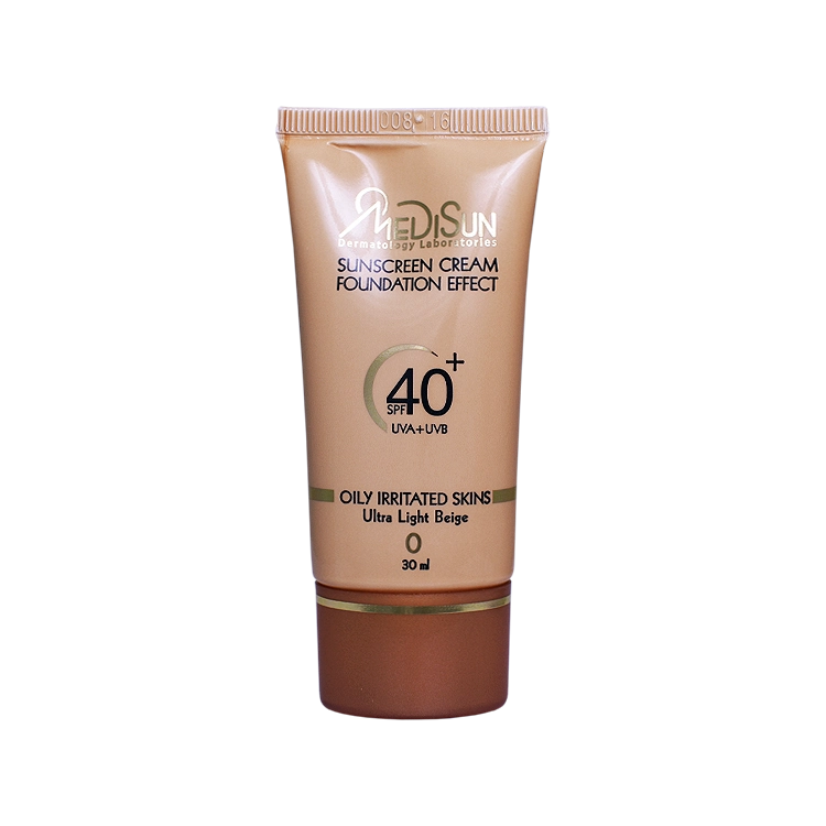 کرم ضد آفتاب بژ خیلی روشن پوست های چرب و حساس مدیسان SPF40 حجم 30 میلی لیتر