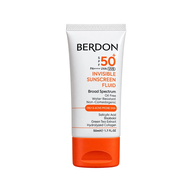 فلویید ضد آفتاب بی رنگ پوست های چرب و جوشدار بردون SPF50 حجم 50 میلی لیتر