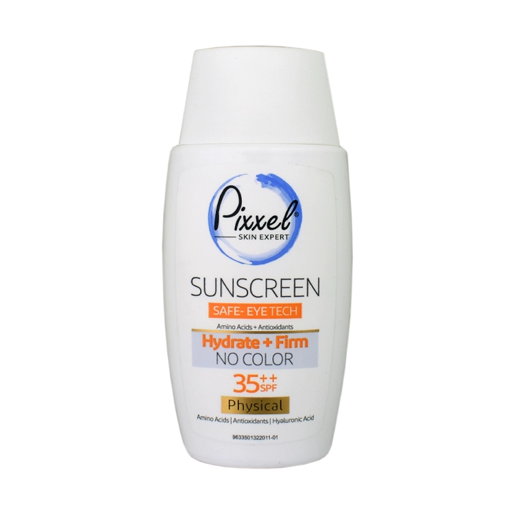 کرم ضد آفتاب فیزیکال بی رنگ دور چشم و صورت پیکسل SPF35 حجم 50 میلی لیتر