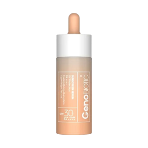 سرم ضد آفتاب بی رنگ انواع پوست ژنوبایوتیک SPF30 حجم 30 میلی لیتر