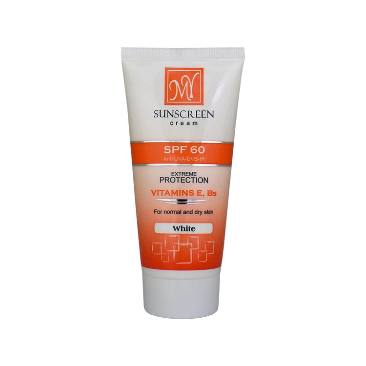 کرم ضد آفتاب بی رنگ پوست های خشک و معمولی مای SPF60 حجم 50 میلی لیتر